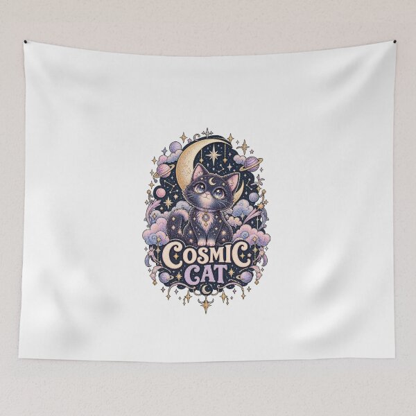 Item preview, Cosmic Cat Cute Celestial Galaxy Kitty Aesthetic designed and sold by EssentialsWear.