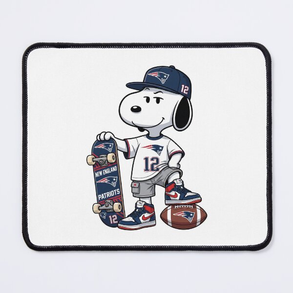 Item preview, Snoopy New England Football Skater Fan Art designed and sold by gaygamonzo.