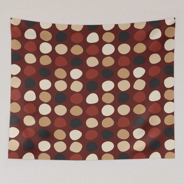 Item preview, Burgundy Retro Polka Dot Pattern – Earthy 70s Spots designed and sold by alijun.
