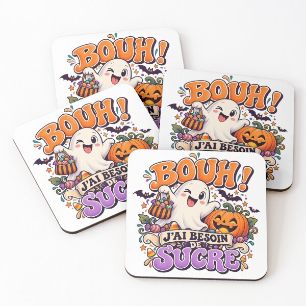 Item preview, Boo I Need Sugar – Funny French Halloween Ghost Design designed and sold by Gino64.