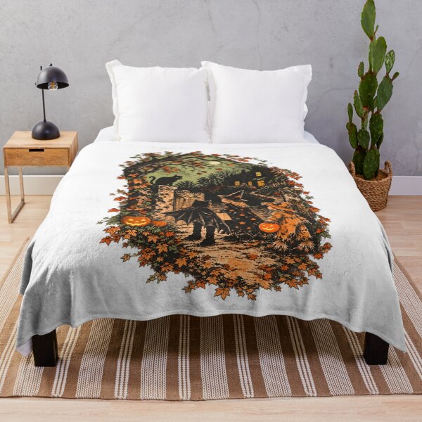 Item preview, Vintage Halloween Witch Cats Autumn Night designed and sold by Phil Ben.