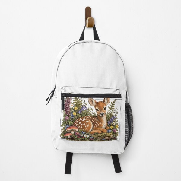 Item preview, Vintage Fawn Woodland Wildflower Illustration designed and sold by lovepower.