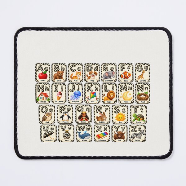 Item preview, Wild ABC Adventures – Zebra Print Animal Alphabet designed and sold by annenambiro.