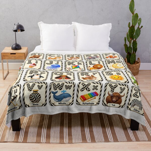 Item preview, Aventuras salvajes del ABC: Alfabeto animal con estampado de cebra designed and sold by annenambiro.