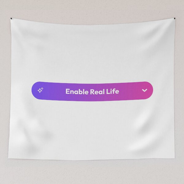 Item preview, Digital Detox – Enable Real Life Modern Button designed and sold by AnnSign.