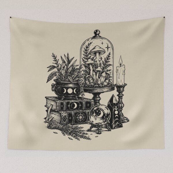 Item preview, Monochrome Witchy Altar designed and sold by bapupa.
