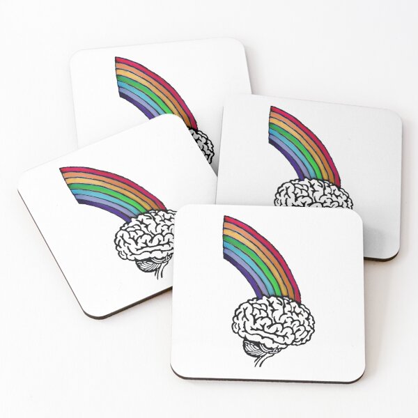 Item preview, Psychedelic Rainbow Brain Tattoo Design designed and sold by arishatz.