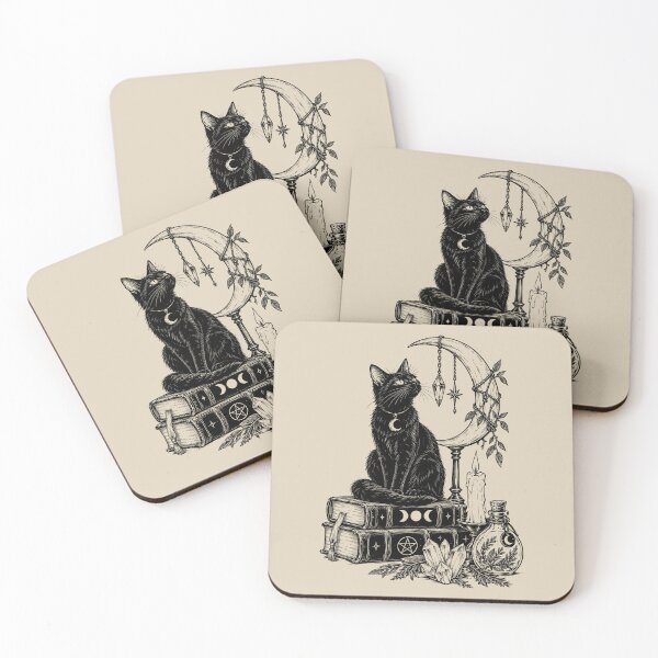 Item preview, Mystical Black Cat Altar designed and sold by bapupa.