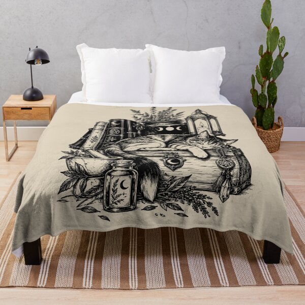 Item preview, Sleeping Cat in a Witch’s Apothecary designed and sold by bapupa.