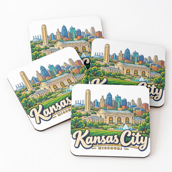 Item preview, Hand Drawn Kansas City Missouri Travel Souvenir Landmark Gift designed and sold by MichaeIRellov.