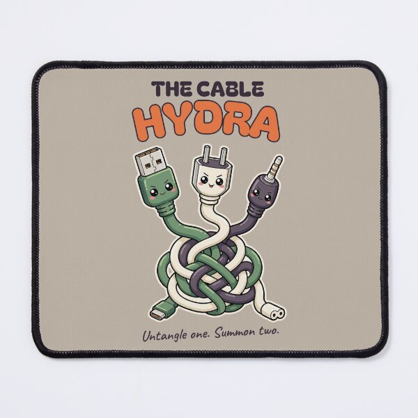 Item preview, The Cable Hydra – Cute Cable Monster Tech Humor designed and sold by ChicDesk.