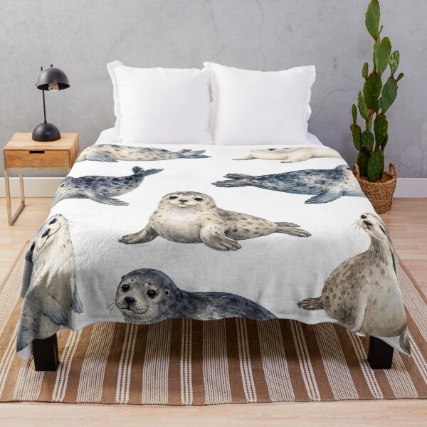 Item preview, Cute Watercolour Seals – Coastal Marine Life designed and sold by Bakes Designs.