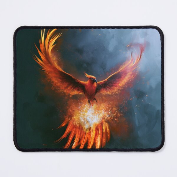 Item preview, A magnificent Phoenix rising from blazing volcanic flames, Fantasy & Mythological Creatures designed and sold by CDC40.
