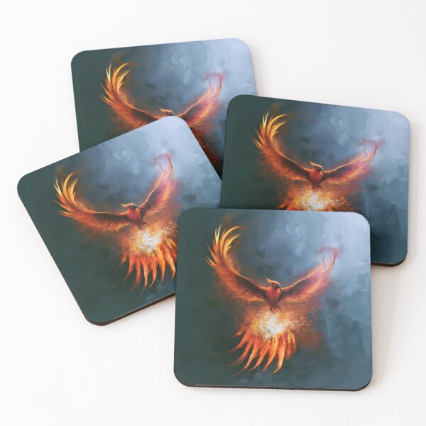 Item preview, A magnificent Phoenix rising from blazing volcanic flames, Fantasy & Mythological Creatures designed and sold by CDC40.