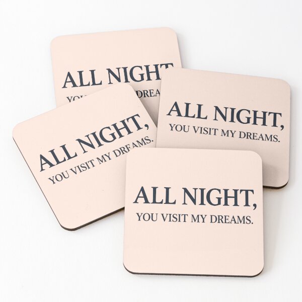 Item preview, (Black) All Night You Visit My Dreams Aesthetic Quote designed and sold by joelle-kim.