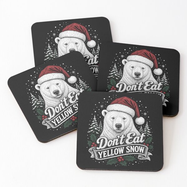 Item preview, Dont Eat Yellow Snow Polar Bear Vintage Christmas Humor designed and sold by AnAzArt.