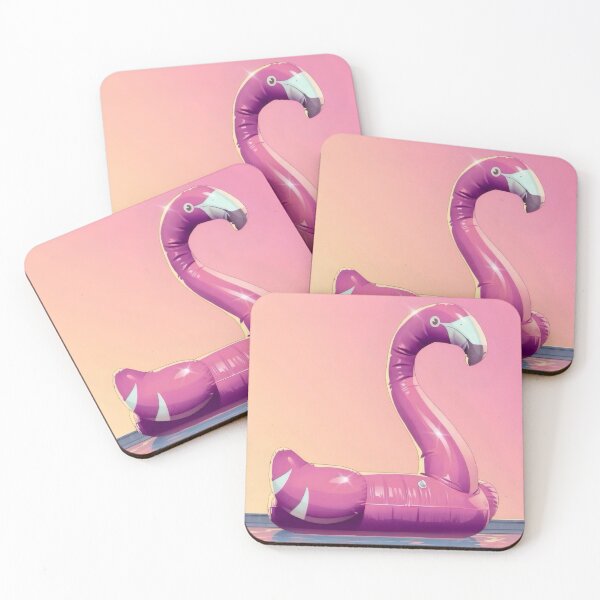 Item preview, Inflatable Pink Flamingo Pool Float Vector Art - Ultimate Summer Chill designed and sold by Billy Morfo™.