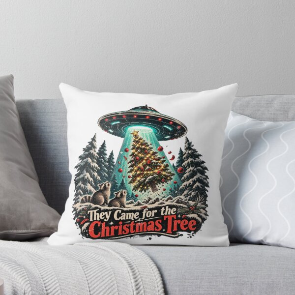 Item preview, They Came For The Christmas Tree - Funny UFO Christmas Abduction designed and sold by Neurospicy Trolls.