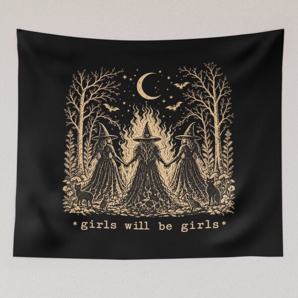 Item preview, Vintage Witchy Women Crewneck, Dark Humor Spooky Season designed and sold by Phil Ben.