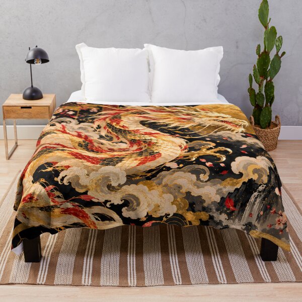 Item preview, Majestic Golden Dragon – Japanese Mythology & Art designed and sold by Neo Japonism Art.