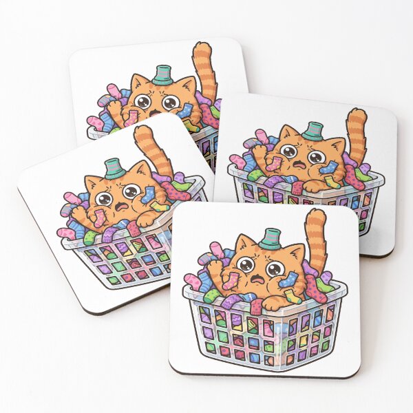 Item preview, Laundry Basket Sock Chaos Cat designed and sold by Dlvznbm.