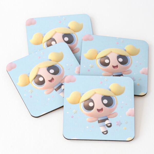 Item preview, Cute Blonde Heroine 3D Clay Render - Flying in Pastel Clouds designed and sold by Billy Morfo™.