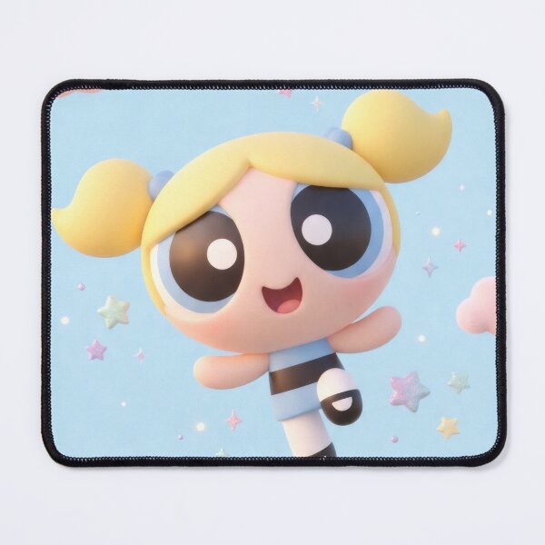 Item preview, Cute Blonde Heroine 3D Clay Render - Flying in Pastel Clouds designed and sold by Billy Morfo™.