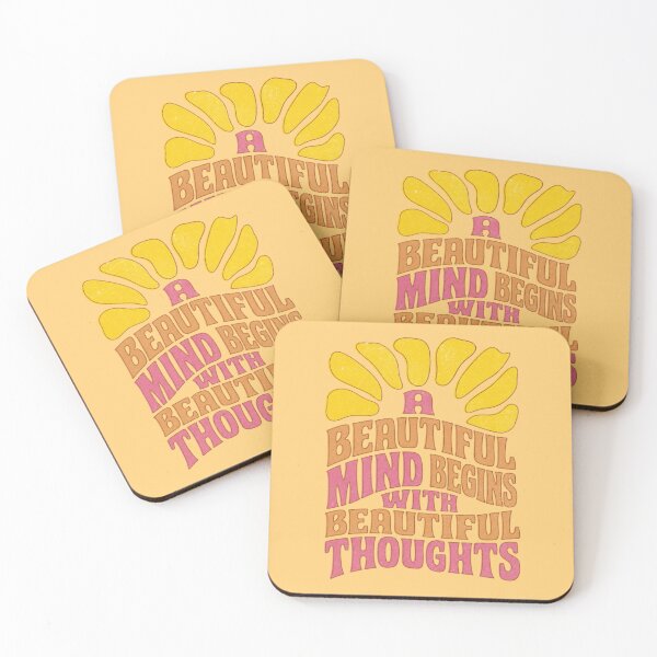Item preview, A Beautiful Mind Retro Groovy Graphic Quote designed and sold by Glitteringworld.