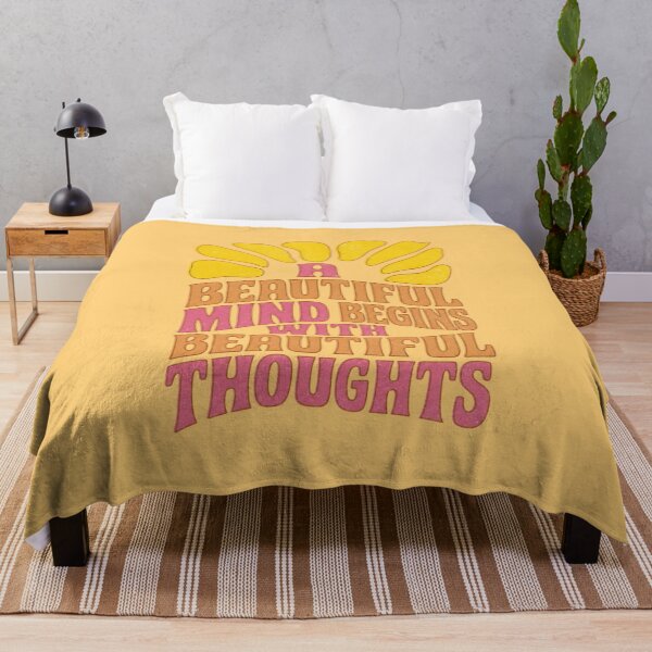 Item preview, A Beautiful Mind Retro Groovy Graphic Quote designed and sold by Glitteringworld.