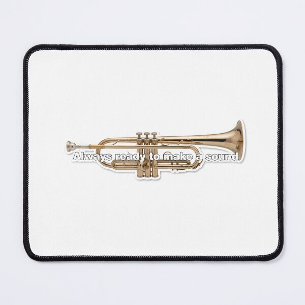 Item preview, Minimalist Brass Trumpet with Quote designed and sold by NiftyWrx.