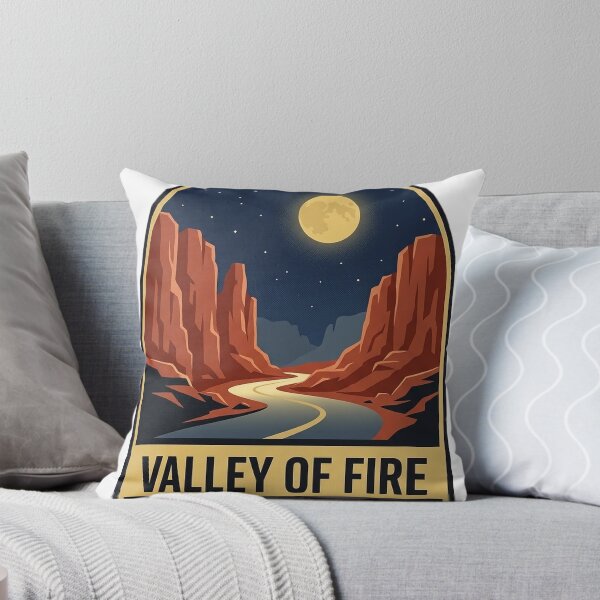 Item preview, Valley of Fire State Park Nevada Desert Night Vintage Badge Sticker designed and sold by DetourDgn.