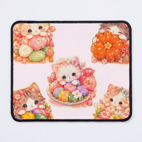 Item preview, korea lucky food series kitty sticker designed and sold by sara747.