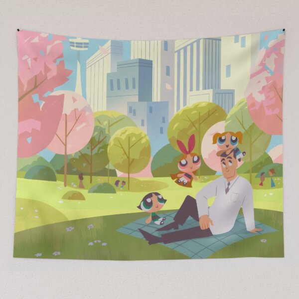 Item preview, Spring Park Picnic Hero Trio Stylized Illustration - Sunny Day Chill designed and sold by Billy Morfo™.