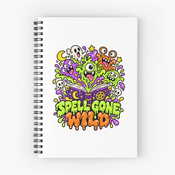 Item preview, Spell Gone Wild Magic Book Halloween Monsters designed and sold by Thai Vibe Studio.