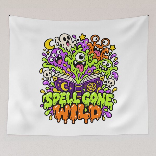 Item preview, Spell Gone Wild Magic Book Halloween Monsters designed and sold by Thai Vibe Studio.