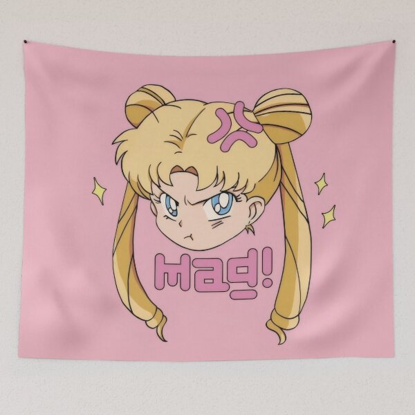 Item preview, Angry Blonde Anime Girl Retro Aesthetic - Mad Moods Sticker designed and sold by Billy Morfo™.