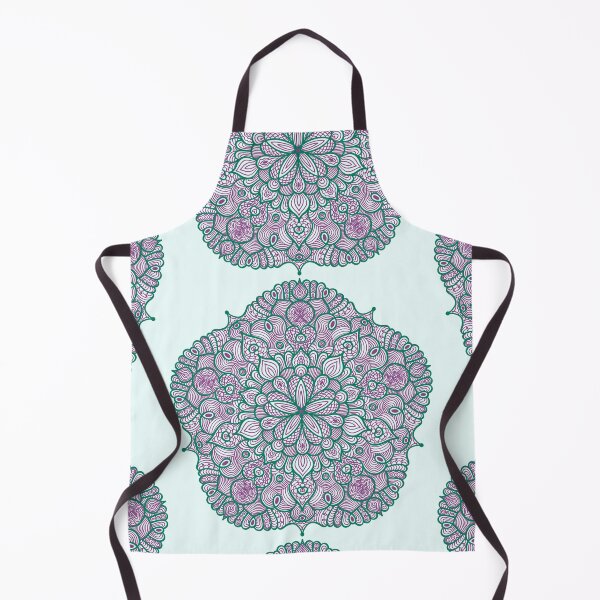 Item preview, Green Purple Mandala light background designed and sold by Phoebe Liz Design.