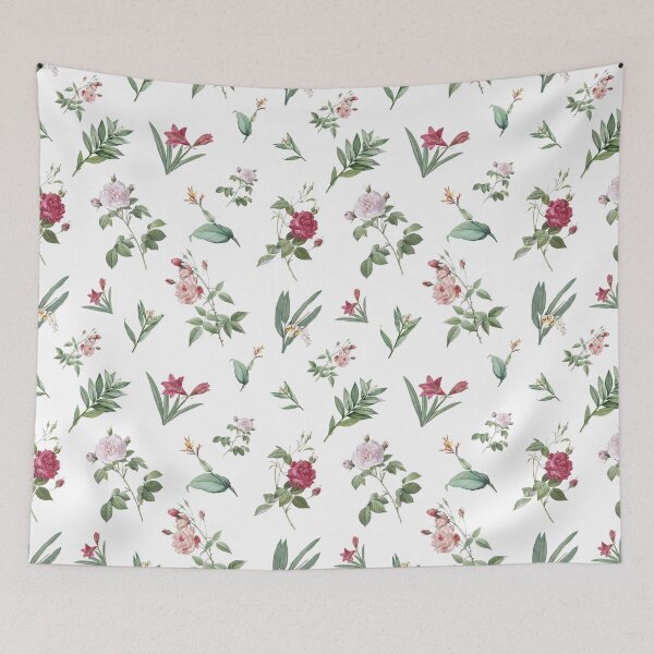 Item preview, Vintage Botanical Rose and Leaf Pattern designed and sold by Mellowtint Studio.