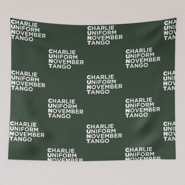 Item preview, Funny Charlie Uniform November Tango Phonetic Alphabet Oversized T-Shirt designed and sold by PsychicMedium.