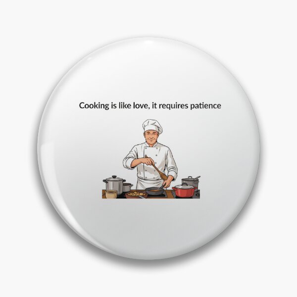Item preview, French Chef with Patience Quote designed and sold by NiftyWrx.
