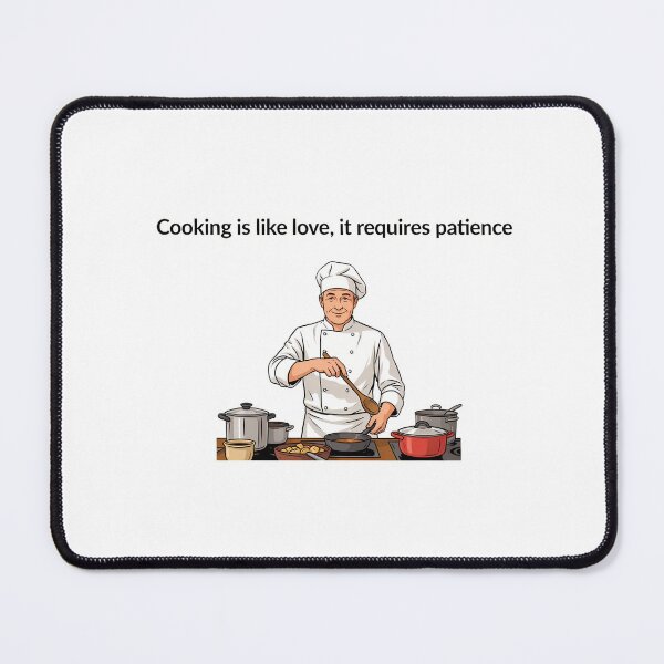 Item preview, French Chef with Patience Quote designed and sold by NiftyWrx.