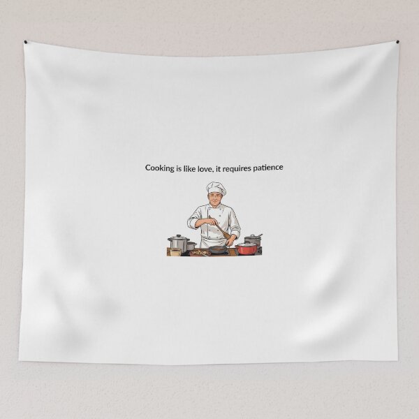 Item preview, French Chef with Patience Quote designed and sold by NiftyWrx.