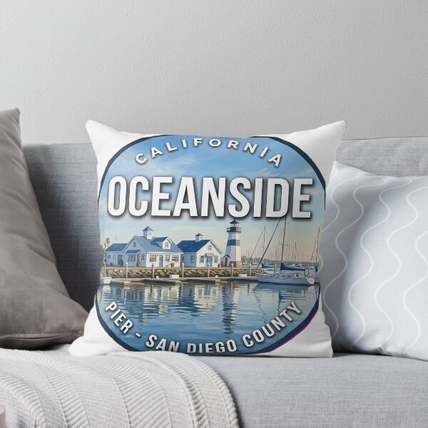 Item preview, Oceanside California Harbor Village Round Badge Sticker designed and sold by DetourDgn.