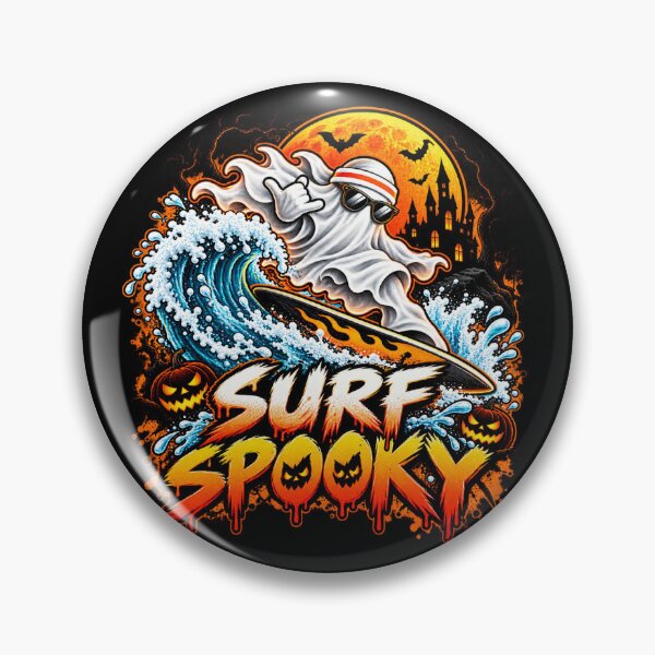 Item preview, Halloween Spooky Surfing Ghost – Funny Surfer Design designed and sold by PolgaCraft.