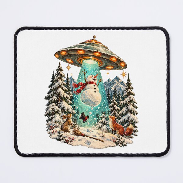 Item preview, Frosty's Abduction - Funny UFO Snowman Christmas designed and sold by Neurospicy Trolls.