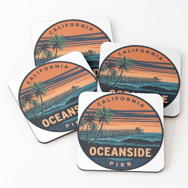 Item preview, Oceanside California Retro Surf Vintage Badge Sticker designed and sold by DetourDgn.
