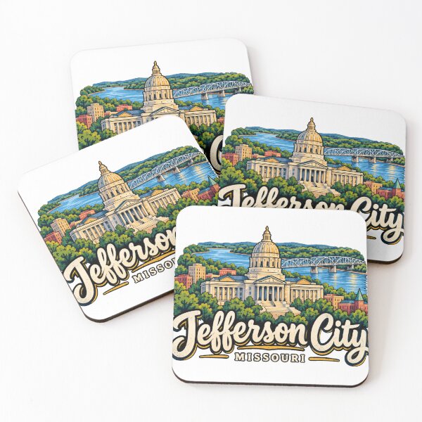 Item preview, Hand Drawn Jefferson City Missouri Travel Souvenir Landmark Gift designed and sold by MichaeIRellov.