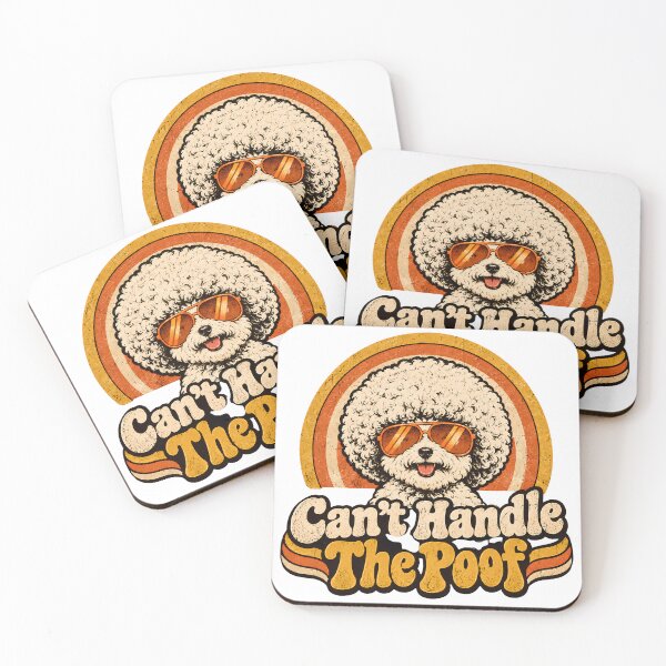 Item preview, Can't Handle the Poof Funny Bichon Frise Vintage Retro 70s Dog designed and sold by NovivoPrints.