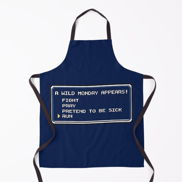 Item preview, A Wild Monday Appears Pixel RPG Menu Humor designed and sold by Furflix.