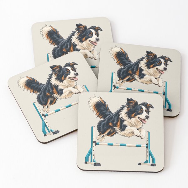 Item preview, Border Collie Agility Jump – Dog Sports Illustration designed and sold by astersgraphics.